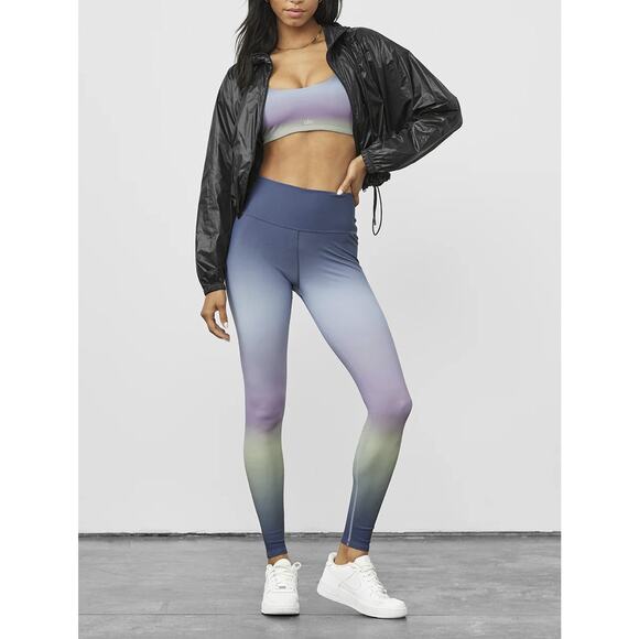 ALO Yoga Vapor Gradient Take Charge Bra Crop Top & Leggings Pants Set XS/S - Picture 1 of 5